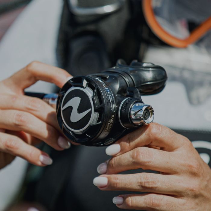 Close view of Aqualung Helix Compact Pro Scuba diving regulator