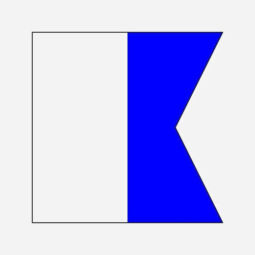 aqua lung sport Alpha Flag Blue Aqualung 100 x 20 cm